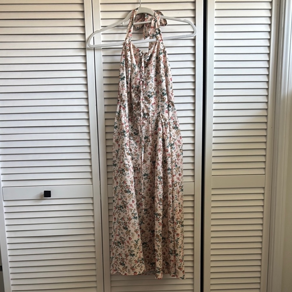 Floral Halter Maxi Dress - Picture 2 of 8